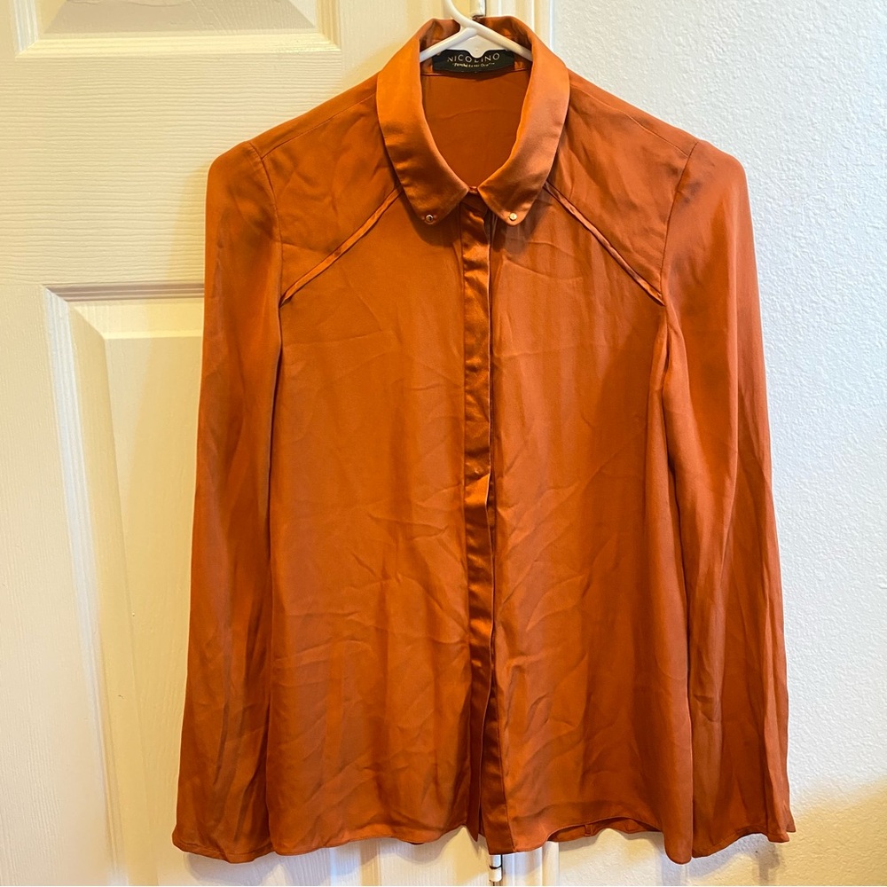100% Silk Button Down - image 1